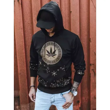 Pánská mikina pánská mikina s kapucí a potiskem BX5325 Barva: Černá, Velikost: M