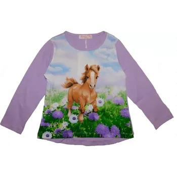 Dívčí tričko dl.r. Kugo DT9360 fialové