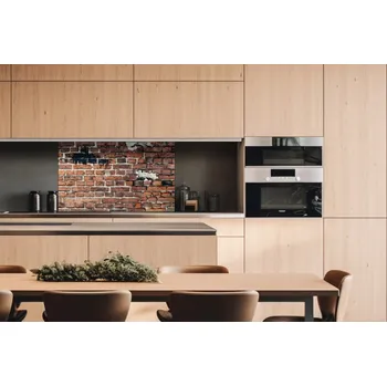 Obklad DIMEX | Dibond za kuchyňskou linku DBW-10060-305 | 100 x 60 cm | Oprýskaná cihlová zeď + Dibond deska za kuchyňskou linku DIMEX v rozměru 100 x 60 cm, motiv Oprýskaná cihlová zeď