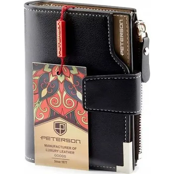 Peněženka Dámská kožená peněženka s klipem a sametová voda