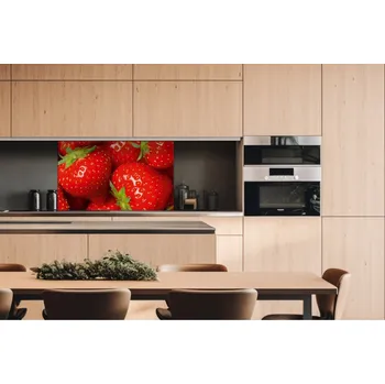 Obklad DIMEX | Dibond za kuchyňskou linku DBW-10060-025 | 100 x 60 cm | Jahody + Dibond deska za kuchyňskou linku DIMEX v rozměru 100 x 60 cm, motiv Jahody