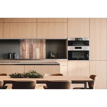 Obklad DIMEX | Dibond za kuchyňskou linku DBW-08060-086 | 80 x 60 cm | Dřevěná stěna + Dibond deska za kuchyňskou linku DIMEX v rozměru 80 x 60 cm, motiv Dřevěná stěna