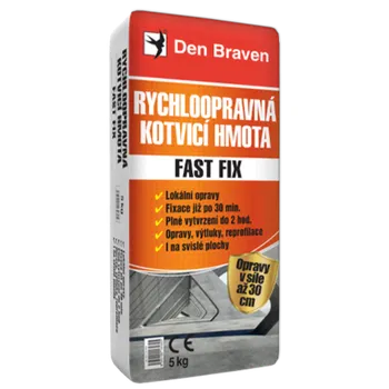 Stavební pojivo Den Braven Rychloopravná kotvicí hmota Fast Fix 5 kg