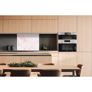 Obklad DIMEX | Dibond za kuchyňskou linku DBW-08060-276 | 80 x 60 cm | Světle růžová mramorová textura + Dibond deska za kuchyňskou linku DIMEX v rozměru 80 x 60 cm, motiv Světle růžová mramorová textura