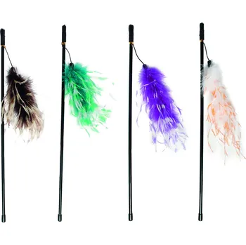 Hračka pro kočku Karlie Hračka škádlítko pro kočky s pštrosím peřím 70cm