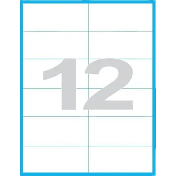 Samolepící etiketa Etikety MP print samolepící A4, 105x48 mm, 12ks/arch, 100 archů, reflexní zelené