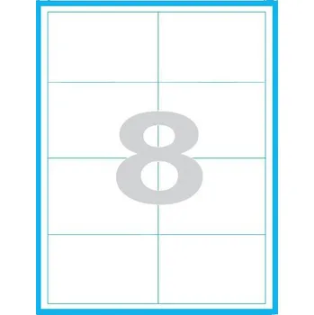 Speciální papír Etikety MP print samolepící A4, 96,5x67,7 mm, 8ks/arch, 100 archů, reflexní červené