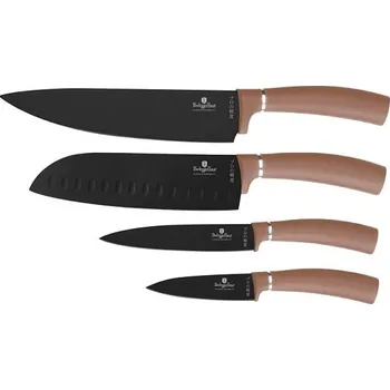 BerlingerHaus Sada nožů s nepřilnavým povrchem 4 ks Rosegold Metallic Line BH-2889