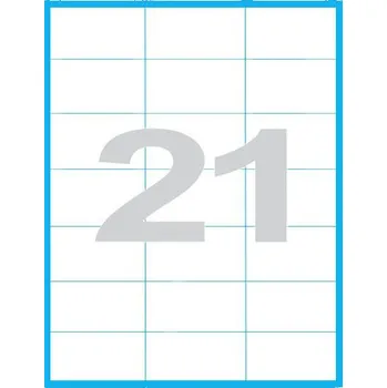 Samolepící etiketa Etikety MP print samolepící A4, 70x42,3 mm, 21ks/arch, 100 archů, reflexní červené