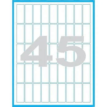 Samolepící etiketa Etikety MP print samolepící A4, 20x50 mm, 45ks/arch, 100 archů, reflexní žluté