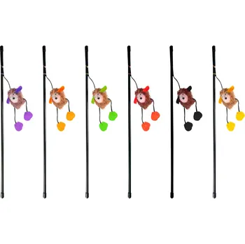 Hračka pro kočku Karlie Hračka škádlítko pro kočky s krtkem vydávající zvuk a Catnipem 50cm