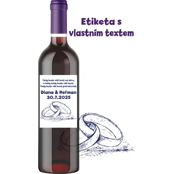 Víno Svatební Rybízák - S vlastním textem | Rybízák.cz S vlastním textem