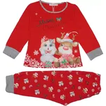 Dívčí pyžamo vánoční Kugo MP5868 červené