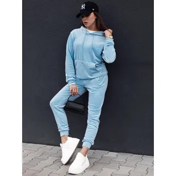 Set dámský velurový komplet RELAX FIT AY1066 Barva: Světle Modrá, Velikost: XL