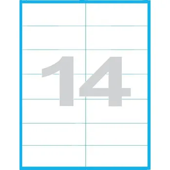 Samolepící etiketa Etikety MP print samolepící A4, 105x42,3 mm, 14ks/arch, 100 archů, reflexní oranžové