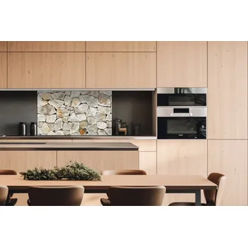 Stavebniny DIMEX | Dibond za kuchyňskou linku DBW-10060-249 | 100 x 60 cm | Krémová kamenná zeď + Dibond deska za kuchyňskou linku DIMEX v rozměru 100 x 60 cm, motiv Krémová kamenná zeď