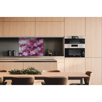 Obklad DIMEX | Dibond za kuchyňskou linku DBW-08060-284 | 80 x 60 cm | Abstraktní fialová malba + Dibond deska za kuchyňskou linku DIMEX v rozměru 80 x 60 cm, motiv Abstraktní fialová malba