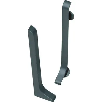 soklová lišta NOVÁK Koncovka levá pro lištu 60mm lakovaná antracit matný, 2ks AASE 60-KL-A/RAL7016M