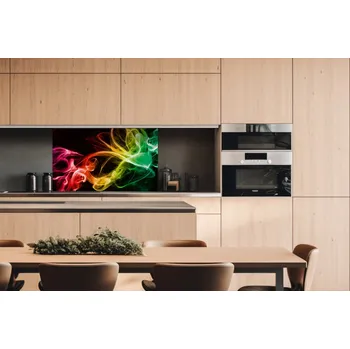 Obklad DIMEX | Dibond za kuchyňskou linku DBW-10060-081 | 100 x 60 cm | Černý kouř + Dibond deska za kuchyňskou linku DIMEX v rozměru 100 x 60 cm, motiv Černý kouř