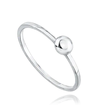 Prsten Olivie Elegantní zlatý prsten z bílého zlata s kuličkou Au 585/1000 Velikost prstenu:: 54, Hmotnost (g): 1,05