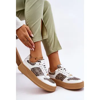 Dámské tenisky Dámská pohodlná sportovní obuv GOE LL2N4052 Barva: Béžová, Velikost: 37