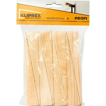 XTLINE Montážní dřevěné klínky 1-25 mm 8 ks