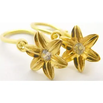 Náušnice Klenoty Budín Dětské zlaté náušnice se zirkony hvězdičky 585/0,91gr 00158 (Klenoty Budín Dětské zlaté náušnice se zirkony hvězdičky 585/0,91gr 00158)