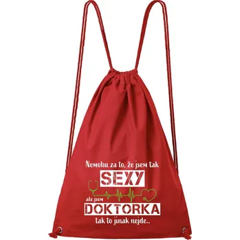 Městský batoh DOBRÝ TRIKO Bavlněný batoh Sexy doktorka Barva: Červená
