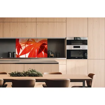 Obklad DIMEX | Dibond za kuchyňskou linku DBW-10060-008 | 100 x 60 cm | Červené listy + Dibond deska za kuchyňskou linku DIMEX v rozměru 100 x 60 cm, motiv Červené listy