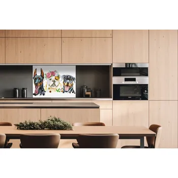 Obklad DIMEX | Dibond za kuchyňskou linku DBW-08060-110 | 80 x 60 cm | Portét psů + Dibond deska za kuchyňskou linku DIMEX v rozměru 80 x 60 cm, motiv Portét psů