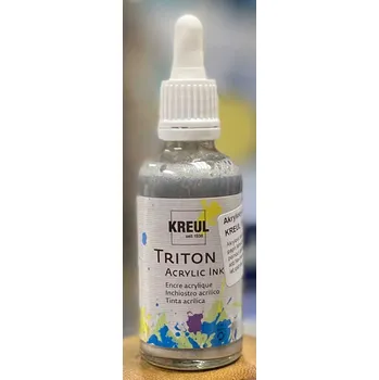 Speciální výtvarná barva Akrylový inkoust Kreul Triton stříbrný 40 ml