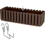 Prosperplast Truhlík s kov. držákem BOARDEE FENCYCASE W 58 cm - barva hnědá