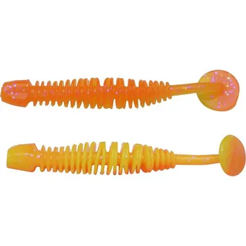 Nástraha Berkley Gumová Nástraha Powerbait Power Leech Fluo Orange Sunshine Yellow - 6 cm 10 ks