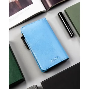 Peněženka Velká dámská kožená peněženka s RFID systémem Barva: Modrá