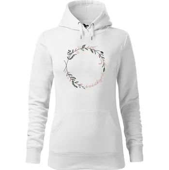 Dámská mikina DOBRÝ TRIKO Dámská mikina s potiskem Svědkyně kruh Velikost dámské mikiny: 2XL, Barva: Bílá