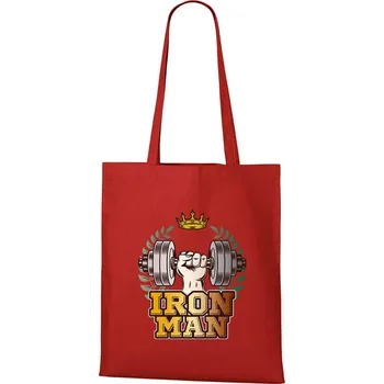 Nákupní taška DOBRÝ TRIKO Bavlněná taška s potiskem Iron man Barva: Červená