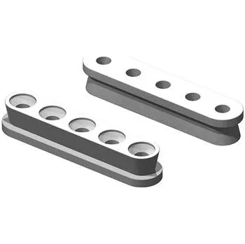 Nábytkové kování Klínová spojka, dlouhá k přišroubování, plast bílá