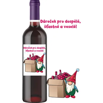 Víno Dáreček pro dospělé, šťastné a veselé! - víno z černého rybízu 11,5% alk. | Rybízák Víno z černého rybízu 11,5% alk.