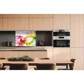 Obklad DIMEX | Dibond za kuchyňskou linku DBW-08060-073 | 80 x 60 cm | Barevný kouř + Dibond deska za kuchyňskou linku DIMEX v rozměru 80 x 60 cm, motiv Barevný kouř