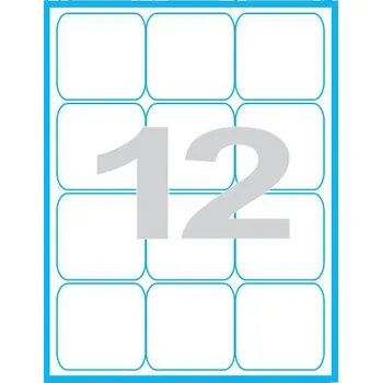 Samolepící etiketa Etikety MP print samolepící A4, 66x70 mm, 12ks/arch, 100 archů, reflexní červené