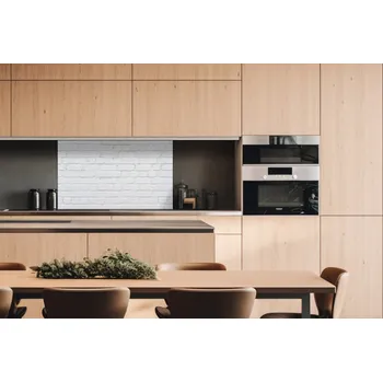 Obklad DIMEX | Dibond za kuchyňskou linku DBW-10060-302 | 100 x 60 cm | Bílé cihly + Dibond deska za kuchyňskou linku DIMEX v rozměru 100 x 60 cm, motiv Bílé cihly