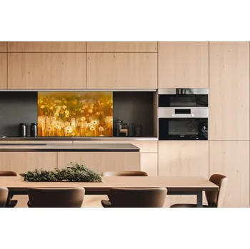 Obklad DIMEX | Dibond za kuchyňskou linku DBW-10060-209 | 100 x 60 cm | Vintage pole pampelišek + Dibond deska za kuchyňskou linku DIMEX v rozměru 100 x 60 cm, motiv Vintage pole pampelišek