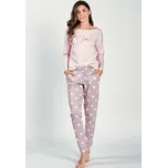 Taro 3214 růžové dámské pyžamo dlouhé Barva: růžová, Velikost: XL