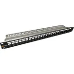 10" modulární neosazený patch panel Solarix 12 portů 1U SX12M-0-STP-BK-UNI-10