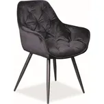 Signal Jídelní židle CHERRY VELVET | černá