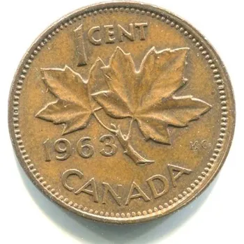 KANADA. 1 cent 1963.