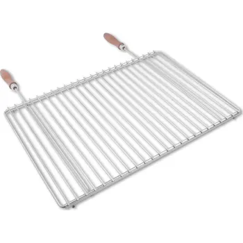 Zahradní gril Grilovací rošt DEOS Nerezový grilovací rošt s nastavitelnou šířkou 55-65x37cm s rukojetí