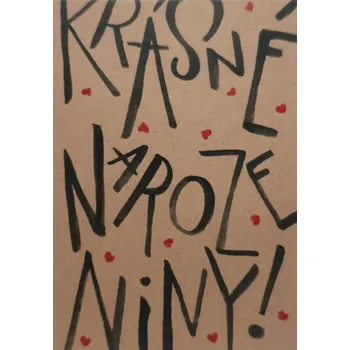 Přáníčko BeBechy – recyklovaný papír - Narozeniny