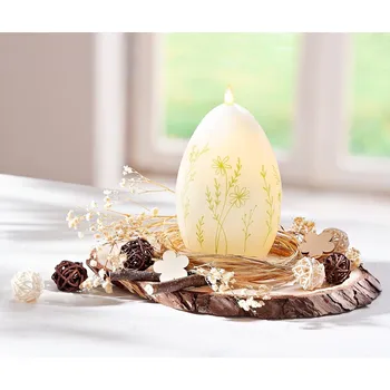 Svíčka Astoreo Dekorativní sada s LED svíčkou Natura bílá/béžová