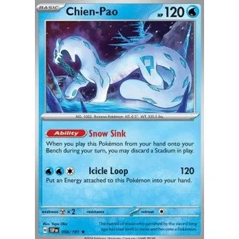 Sběratelská karetní hra Pokémon SSP 056/191 Chien-Pao - Surging Sparks Stav: Near Mint, Verze: HOLO